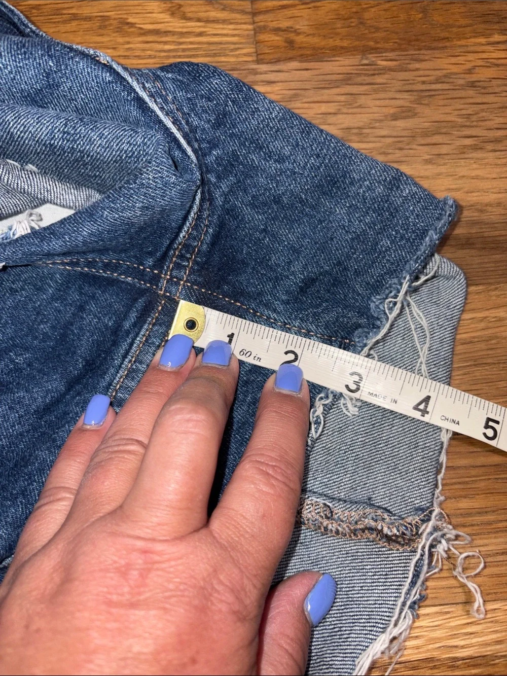 OLD NAVY sky-hi A-line jean shorts